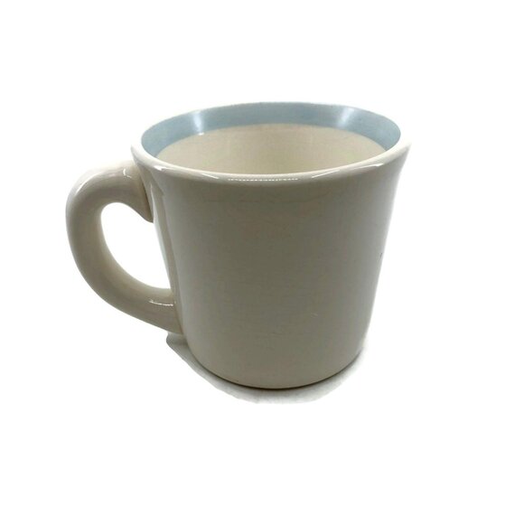 Vintage Ceramic Baby Mug with Bunny Rabbits, Nursery Babies Room Decor - Picture 3 of 9